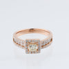 Collection Privée 18k Pink GOLD RING with diamonds, Size 52 EU Secondhand