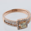 Secondhand Collection Privée 18k Pink GOLD RING with diamonds, Size 52 EU