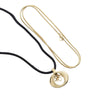 Secondhand Dior Convertible Gold Plated Logo Oval Pendant Necklace