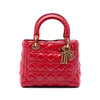 Secondhand Dior Medium Crinkled Patent Cannage Supple Lady Dior