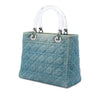 Secondhand Dior Medium Denim Cannage Acrylic Handles Lady Dior