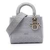 Secondhand Dior Medium Embroidered Canvas Cannage Lady D Lite