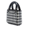 Secondhand Dior Micro Calfskin Houndstooth Embossed Macro Lady Dior