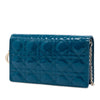 Secondhand Dior Patent Cannage Lady Dior Wallet On Chain