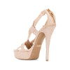 Burberry Light Pink Snakeskin High Sandals - '00s Second hand