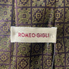 Romeo Gigli Brown Pattern Silk Tie - '90s Second hand