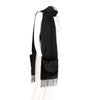 A.N.G.E.L.O. Vintage Cult Black Cashmere and Fur Scarf - 2020s Second hand