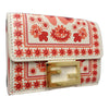 Secondhand Fendi Leather Coral Bandana Baguette Micro Trifold Wallet