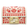 Secondhand Fendi Leather Coral Bandana Baguette Micro Trifold Wallet