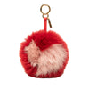 Secondhand Fendi Nappa Shiny Fox Fur Heart Pom Pom Bag Charm