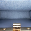 Secondhand Fendi Petite Embroidered Denim Peekaboo ISeeU Satchel