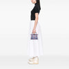 Secondhand Fendi Petite Embroidered Denim Peekaboo ISeeU Satchel