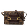 Secondhand Fendi Zucca Canvas Shoulder Bag