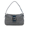 Secondhand Fendi Zucchino Double Flap Slhoulder Bag