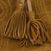 Secondhand Ferragamo Stitched Suede Tassel Crossbody