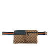 Secondhand Gucci GG Canvas Web Double Pocket Belt Bag