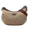 Secondhand Gucci GG Canvas Web Half Moon Crossbody