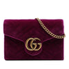 Secondhand Gucci GG Marmont Matelasse Velvet Wallet On Chain