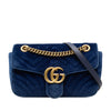 Secondhand Gucci Medium GG Marmont Matelasse Velvet Shoulder Bag
