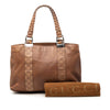 Secondhand Gucci Medium Guccissima Trimmed Calfskin Bamboo Libeccio Tote