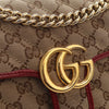 Secondhand Gucci Small GG Marmont Matelasse Diagonal GG Canvas and Leather Shoulder Bag