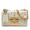 Secondhand Gucci Small Pearl Studded Leather Padlock Crossbody