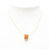 Secondhand Hermès Gold Plated Lacquered Cage d H Pendant Necklace