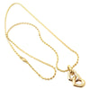 Secondhand Cartier Double Heart Pendant Chain Yellow and White Gold Necklace - '90s