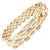 Secondhand Cartier Maillon Panthere Diamond Five-Row Link Gold Bracelet - '20s
