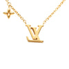 Secondhand Louis Vuitton Gold Plated Strass LV Iconic Pendant Necklace