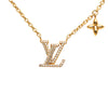 Secondhand Louis Vuitton Gold Plated Strass LV Iconic Pendant Necklace