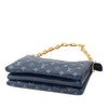 Secondhand Louis Vuitton Monogram Embossed Denim Lambskin Coussin PM