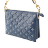 Secondhand Louis Vuitton Monogram Embossed Denim Lambskin Coussin PM