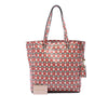 Secondhand Miu Miu Leather Madras Floral Tote