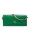 Secondhand Prada Saffiano Lux Wallet On Chain