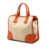 Secondhand Prada Saffiano Trimmed Canvas Canapa Satchel