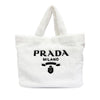 Secondhand Prada Spugna Terry Cloth Logo Tote