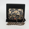 Secondhand Chanel Flap Card Holder on Chain Quilted Printed