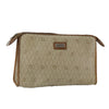 Secondhand Christian Dior Vintage Honeycomb Zip Pouch Canvas and