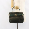 Secondhand Bally Vintage Handbag Khaki Leather Bags