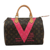 Louis Vuitton Speedy Handbag Limited Edition V Monogram Canvas