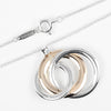 Secondhand Tiffany & Co. 1837 Interlocking Circles Pendant Necklace Sterling Silver and Rubedo