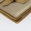 Secondhand Fendi Square Flap Beige Satin Bags
