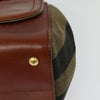 Fendi Silvana Bag Leather with Pequin Canvas