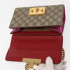 Secondhand Gucci Padlock Shoulder Bag GG Coated Canvas and