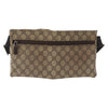 Gucci Vintage Double Belt Bag GG Canvas with Leather