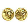 Chanel CC Button Clip-On Earrings Metal