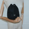 Secondhand Prada Vela Drawstring Bucket Pouch Tessuto