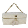 Secondhand Chanel Vanity toiletries White Cotton Bags
