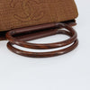 Chanel Vintage Wood Top Handle Bag Raphia